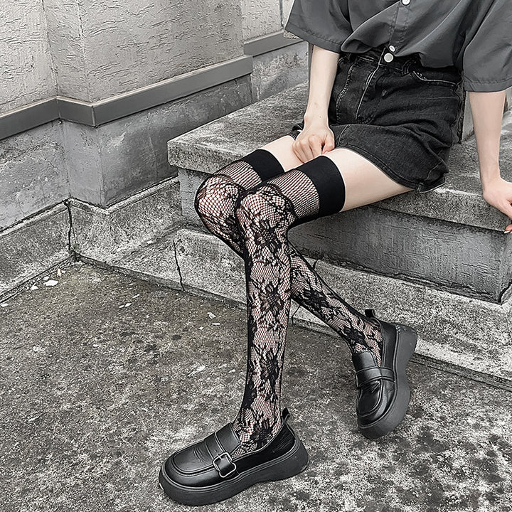 Thin Cutout Lace Stockings