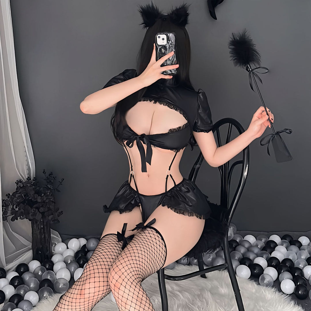 PU bikini one-piece suit