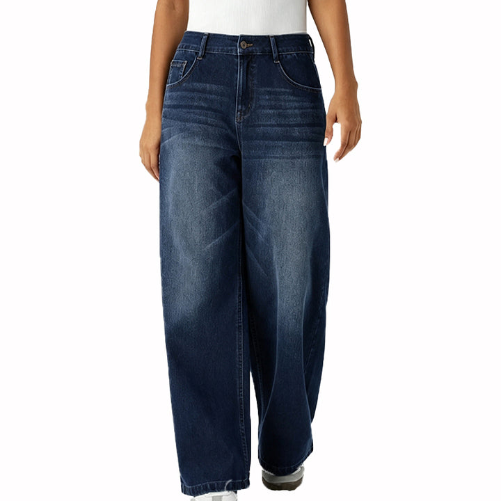 Relaxed Fit Wide Leg Jeans