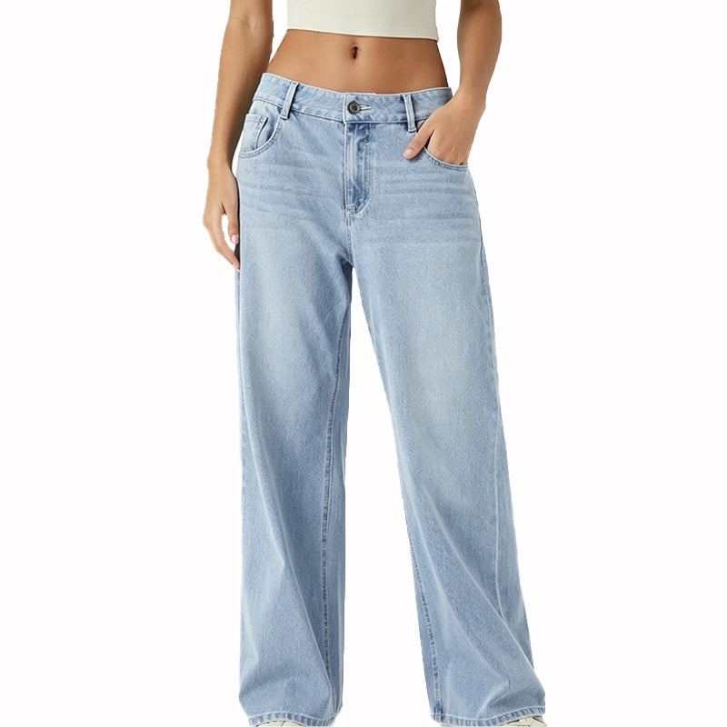 Relaxed Fit Wide Leg Jeans