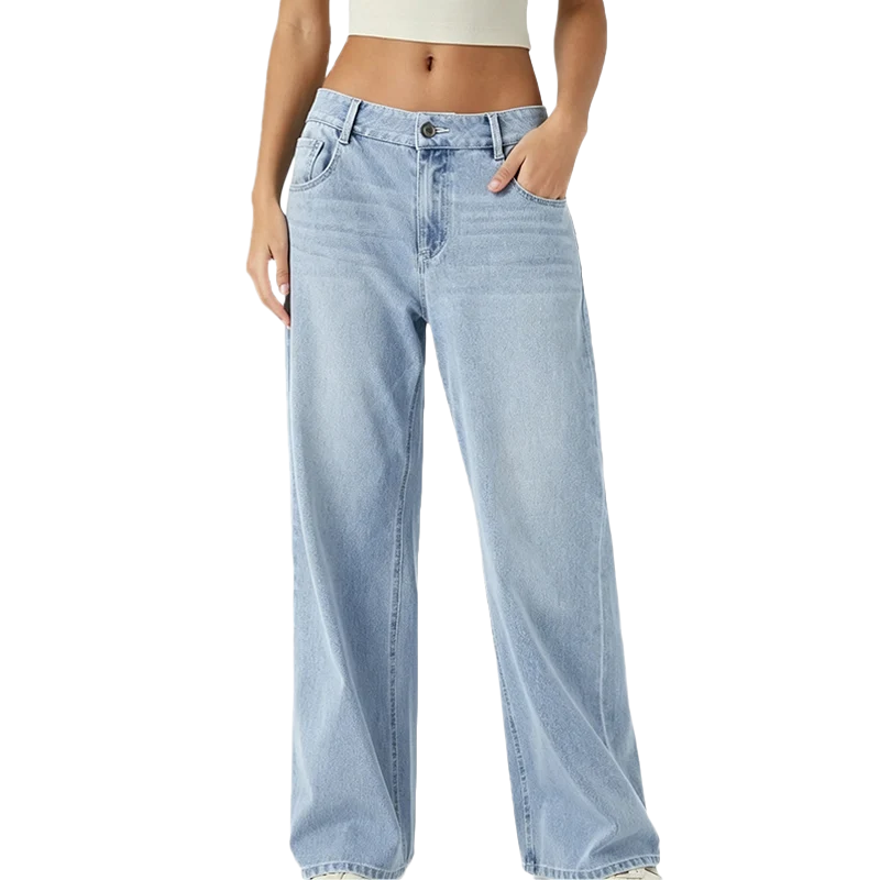 Relaxed Fit Wide Leg Jeans