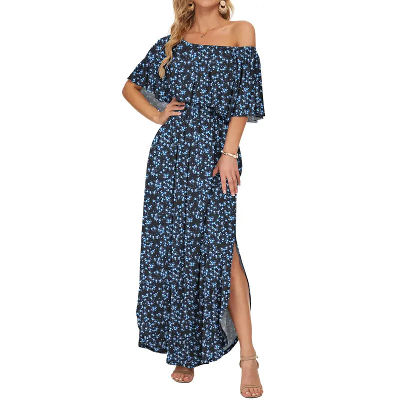 Floral Off Shoulder Maxi Dress