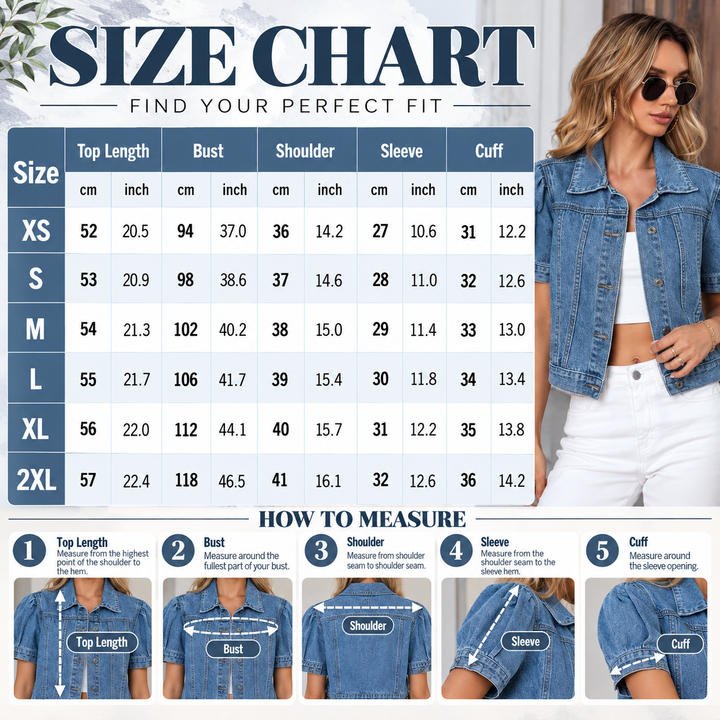 Puff Sleeve Denim Jacket