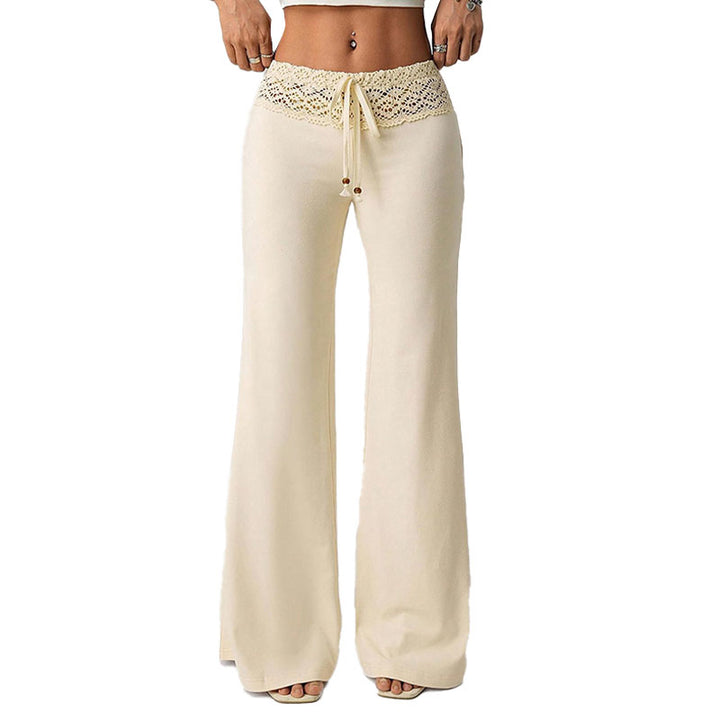 Lace Waist Flare Pants