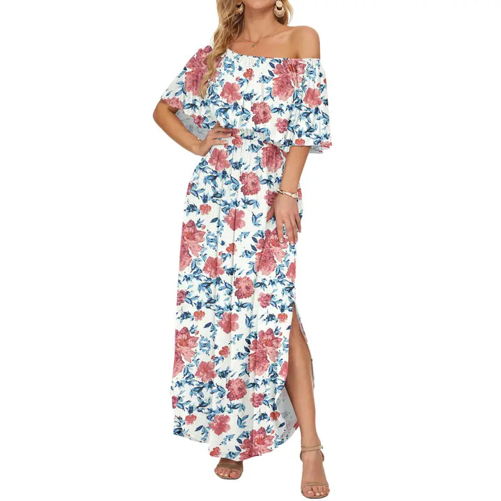 Floral Off Shoulder Maxi Dress