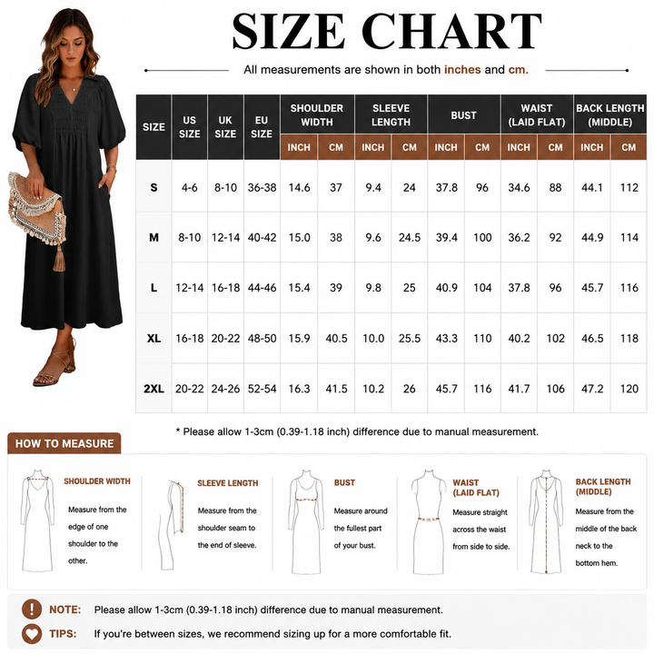 Smocked V Neck Maxi Dress