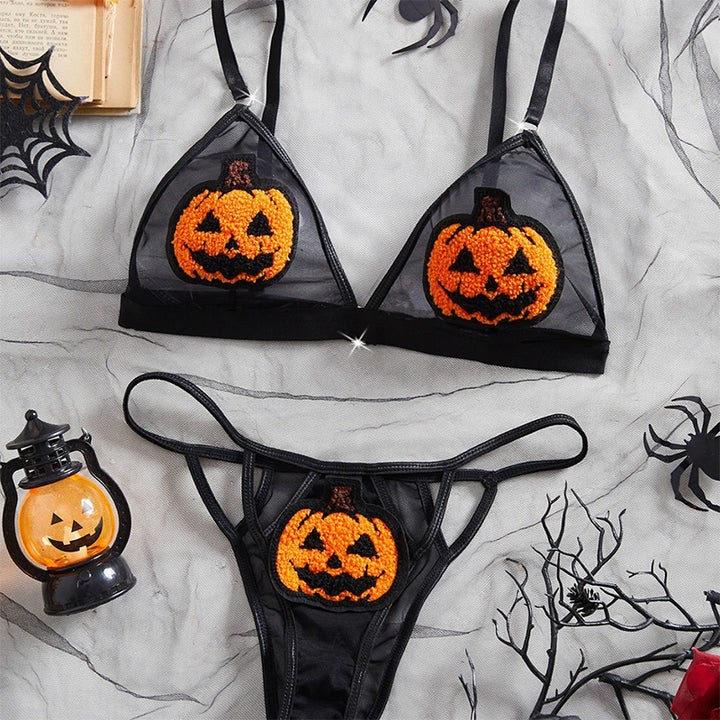 Halloween Pumpkin Lingerie Set