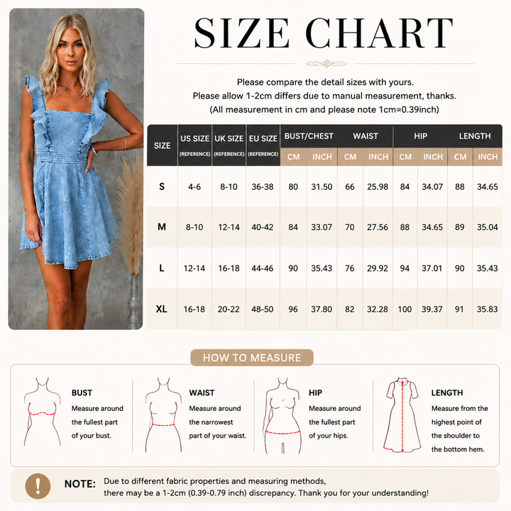 Ruffle Denim Mini Dress
