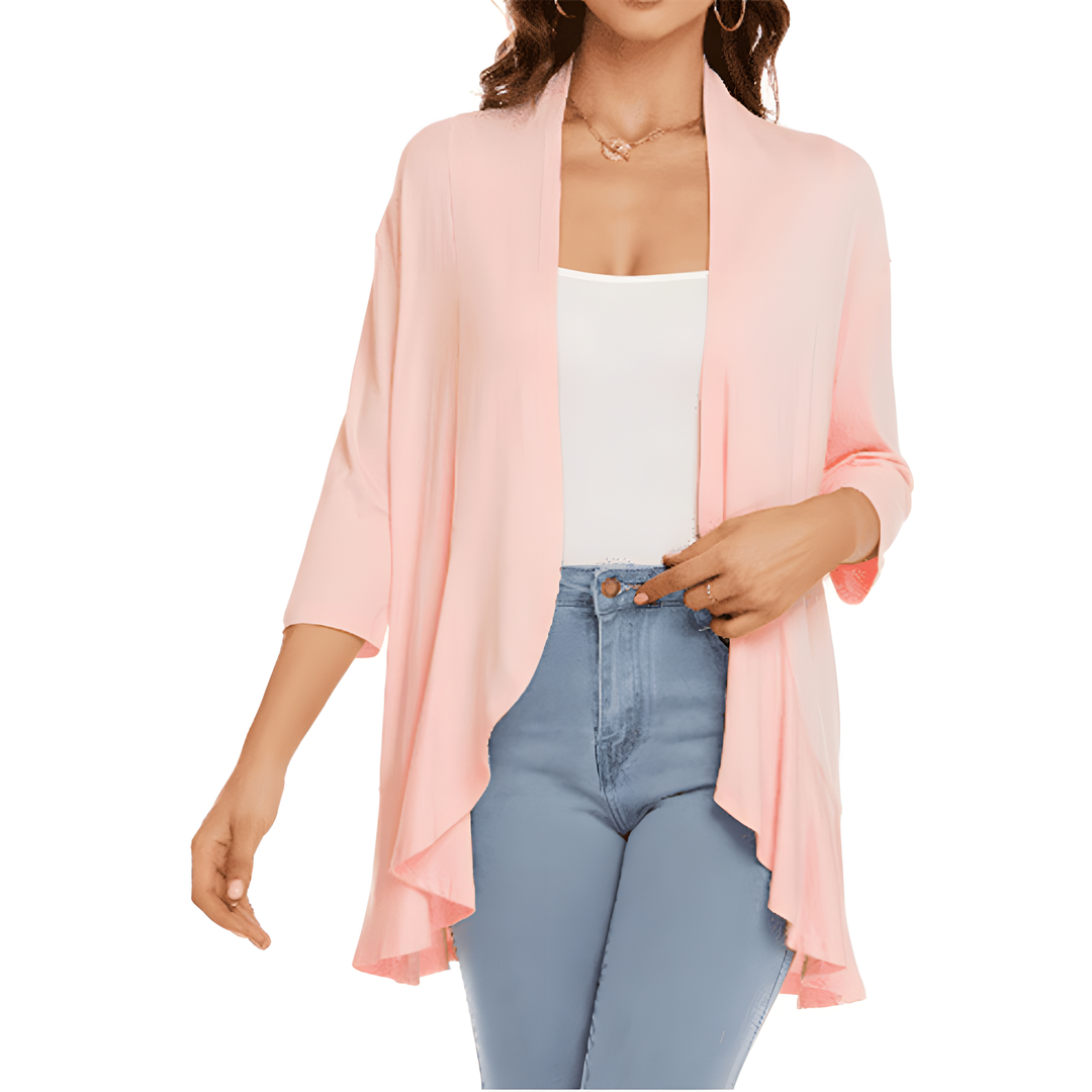 Open Front Ruffle Cardigan