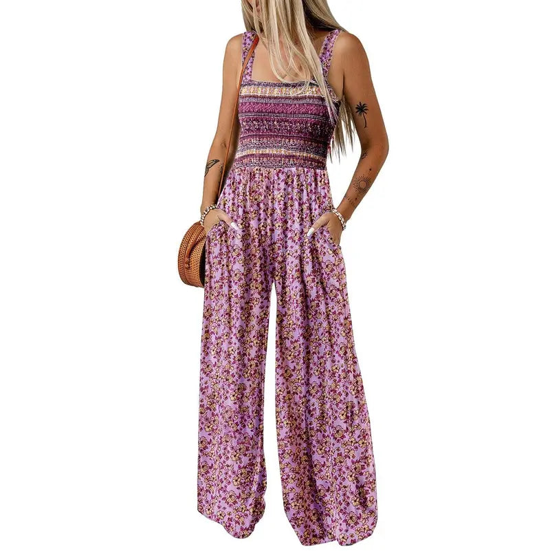 Floral Wide Leg Jumpsuit