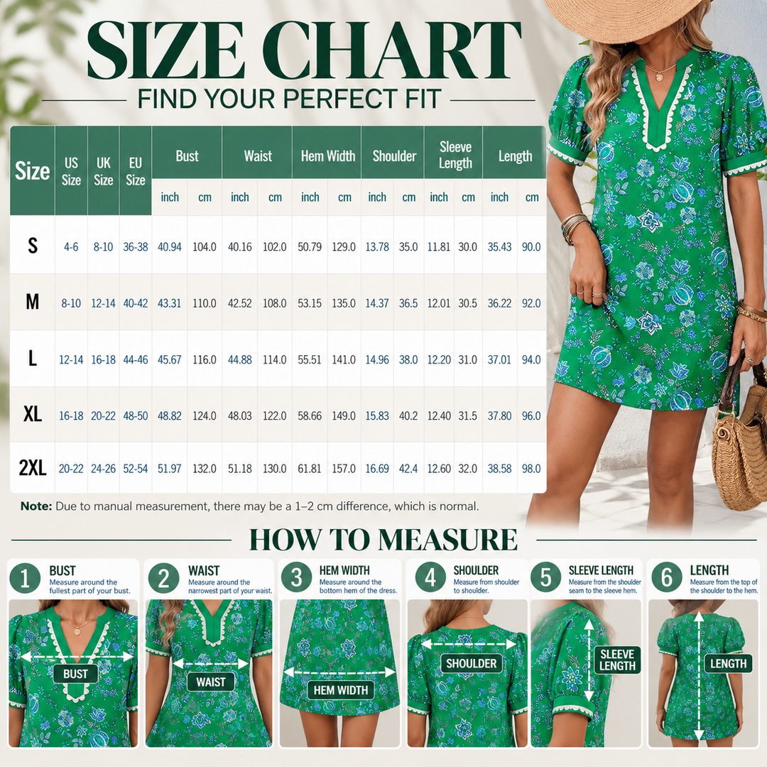 Floral Print V-Neck Mini Dress