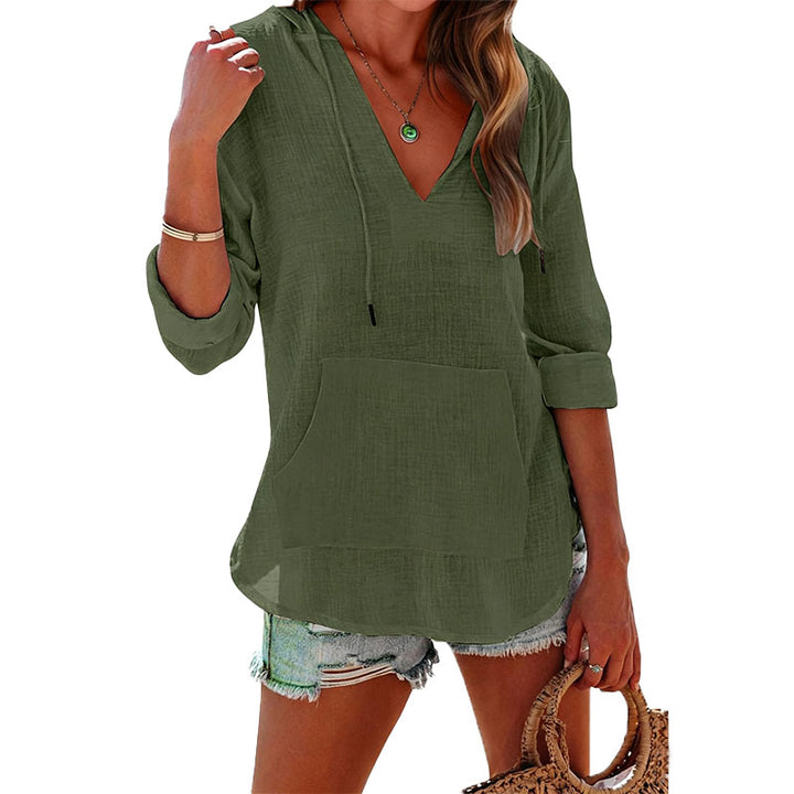 Relaxed Hooded Pullover Top