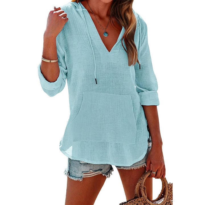 Relaxed Hooded Pullover Top