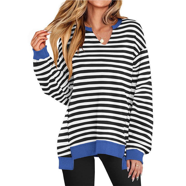 Relaxed V Neck Oversized Sweatshirt