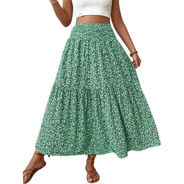 Floral Tiered Maxi Skirt