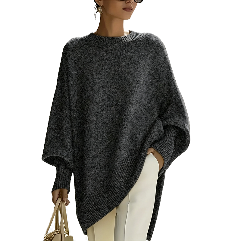 Oversized Knit Poncho Sweater