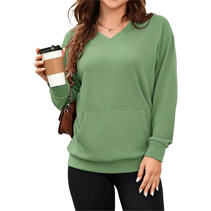 Relaxed V-Neck Sweatshirt