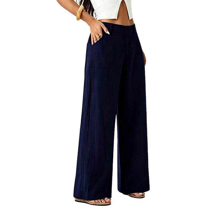 High Waist Wide Leg Linen Pants