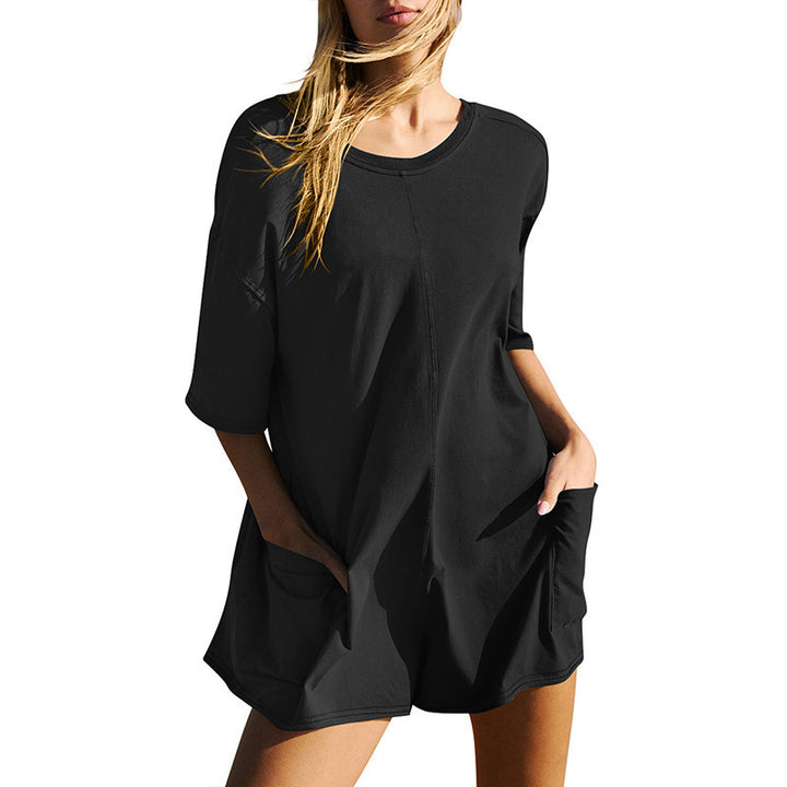 Oversized Short Sleeve Romper