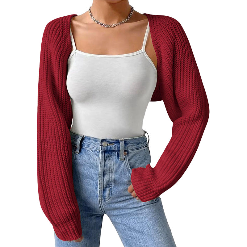 Cropped Chunky Knit Cardigan