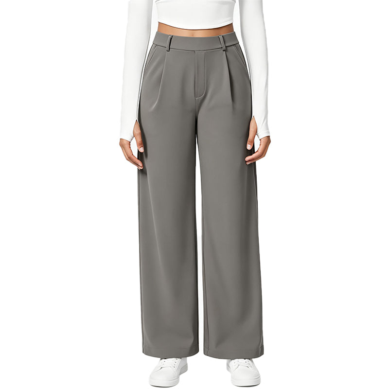 High Rise Wide Leg Tailored Pants