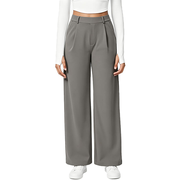 High Rise Wide Leg Tailored Pants