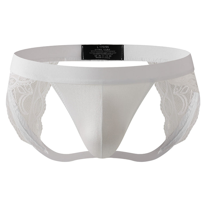 Men's Low-Rise Cutout Lace Thong