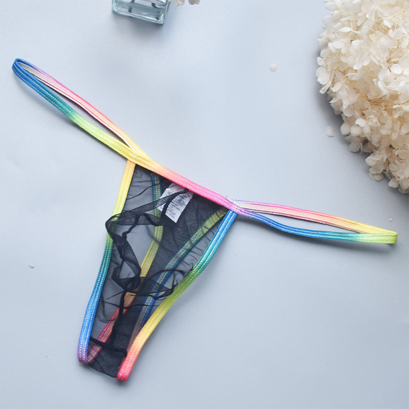 Women's transparent mesh thong