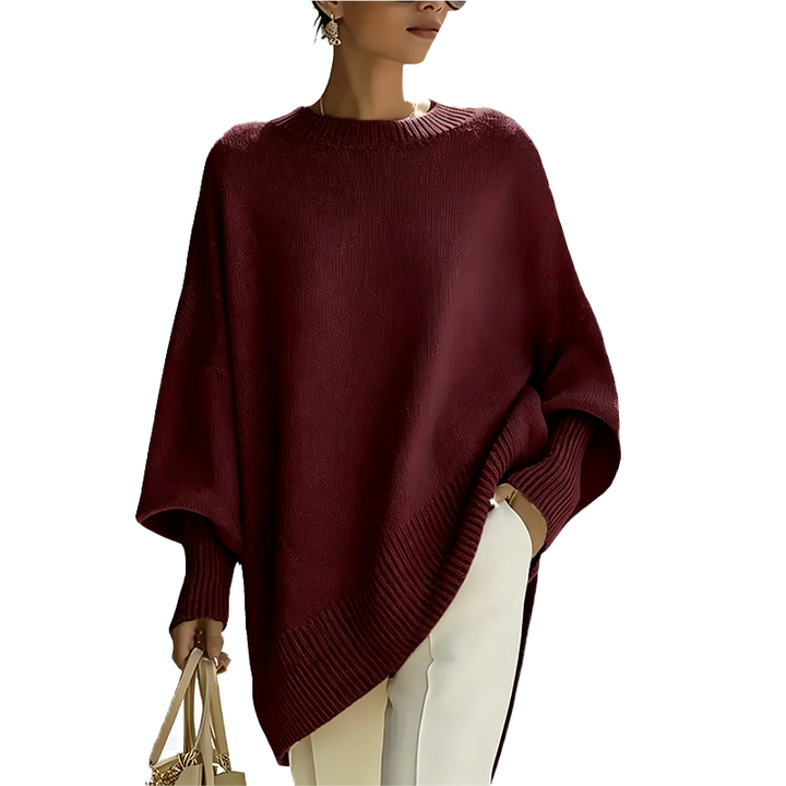 Oversized Knit Poncho Sweater