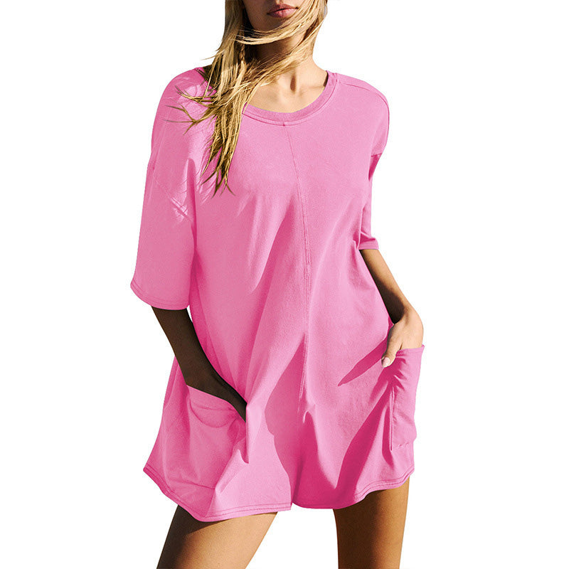 Oversized Short Sleeve Romper