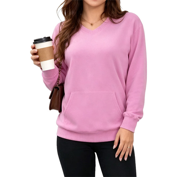 Relaxed V-Neck Sweatshirt