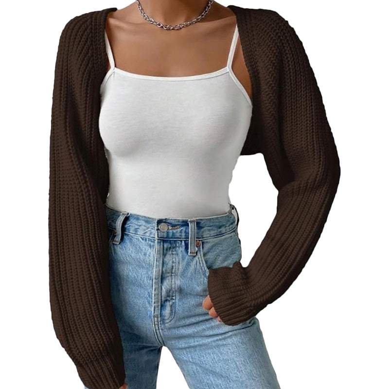 Cropped Chunky Knit Cardigan