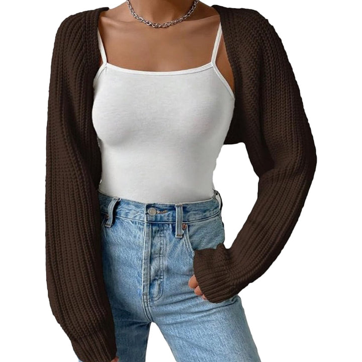 Cropped Chunky Knit Cardigan