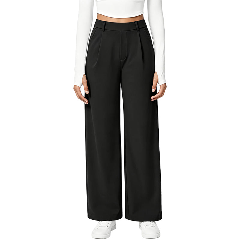 High Rise Wide Leg Tailored Pants