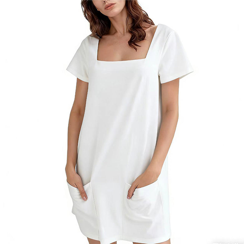 Casual Pocket Shift Dress