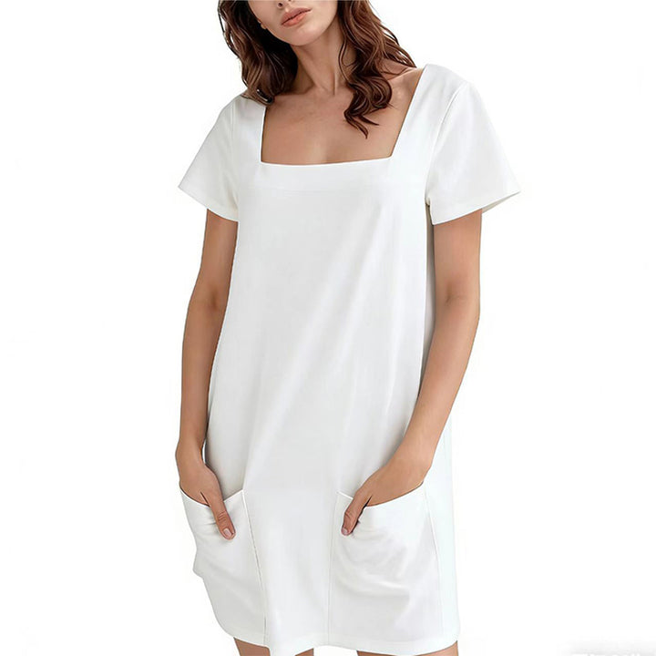 Casual Pocket Shift Dress