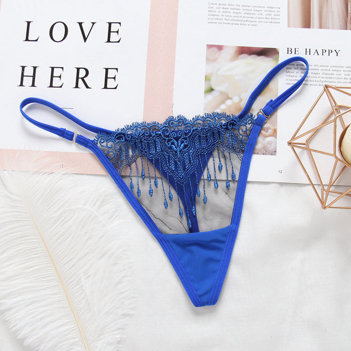 Sheer Mesh Thong – Minimal Strappy Lightweight Lingerie for Women