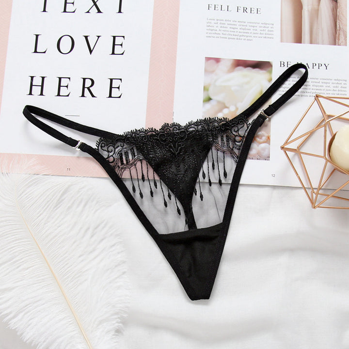 Sheer Mesh Thong – Minimal Strappy Lightweight Lingerie for Women