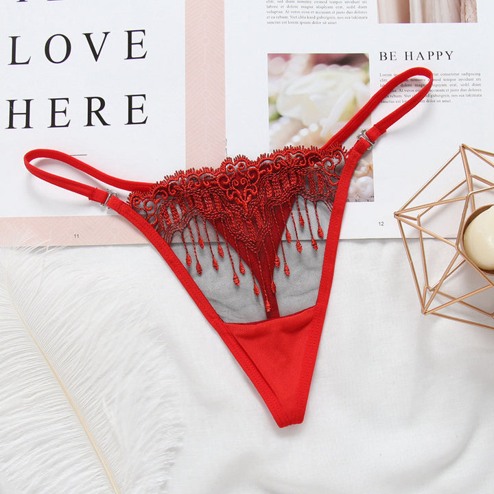 Sheer Mesh Thong – Minimal Strappy Lightweight Lingerie for Women