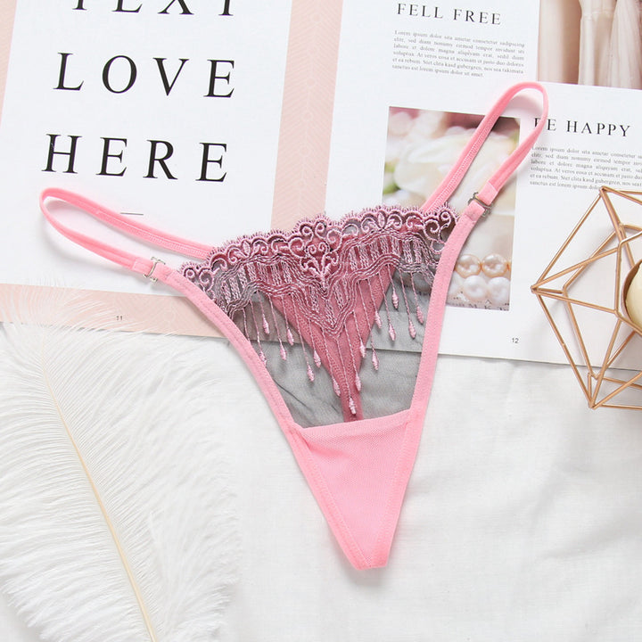 Sheer Mesh Thong – Minimal Strappy Lightweight Lingerie for Women