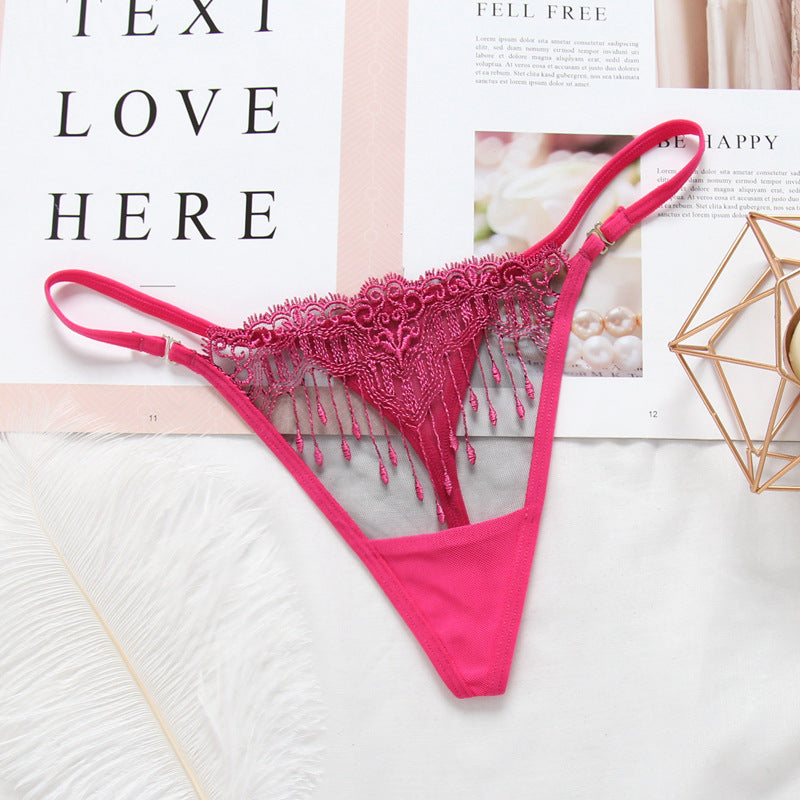 Sheer Mesh Thong – Minimal Strappy Lightweight Lingerie for Women