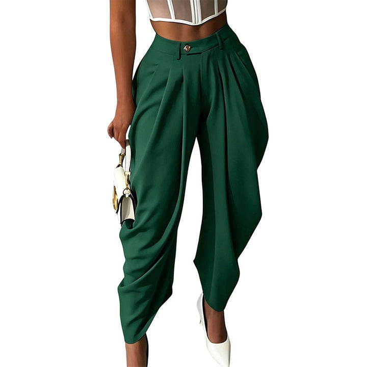 High Waisted Pleated Wide Leg Pants