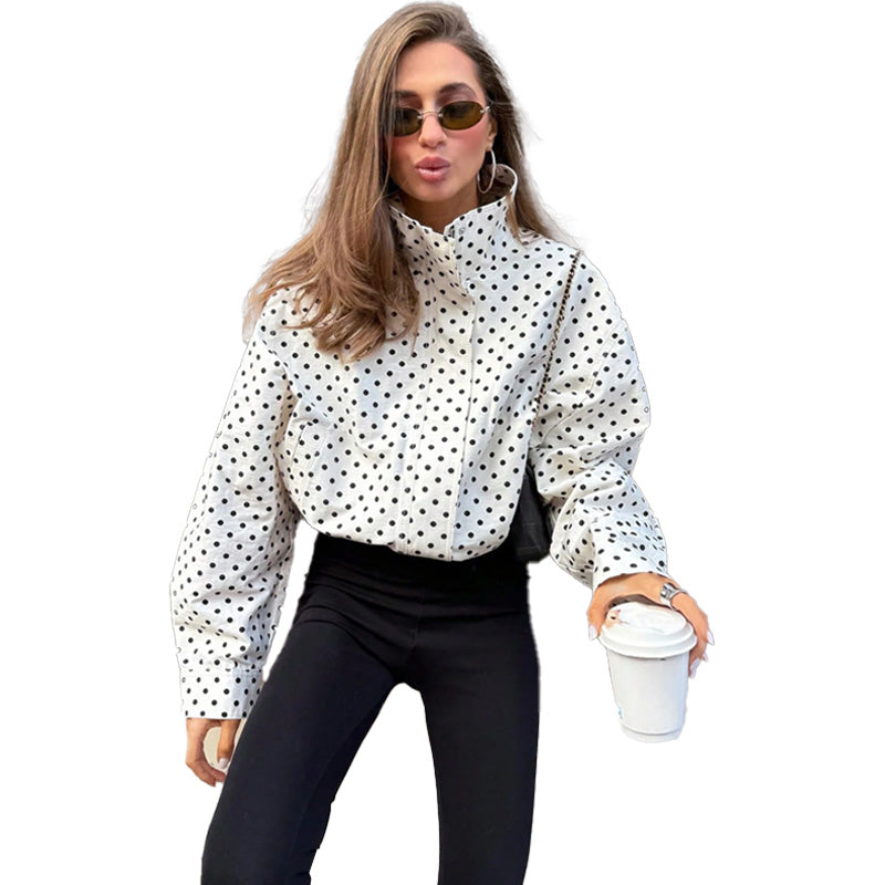 Polka Dot Pocket Jacket