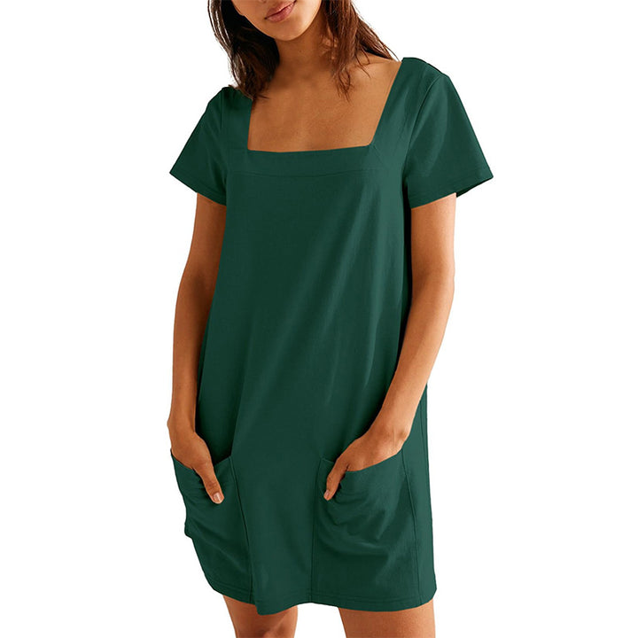 Casual Pocket Shift Dress