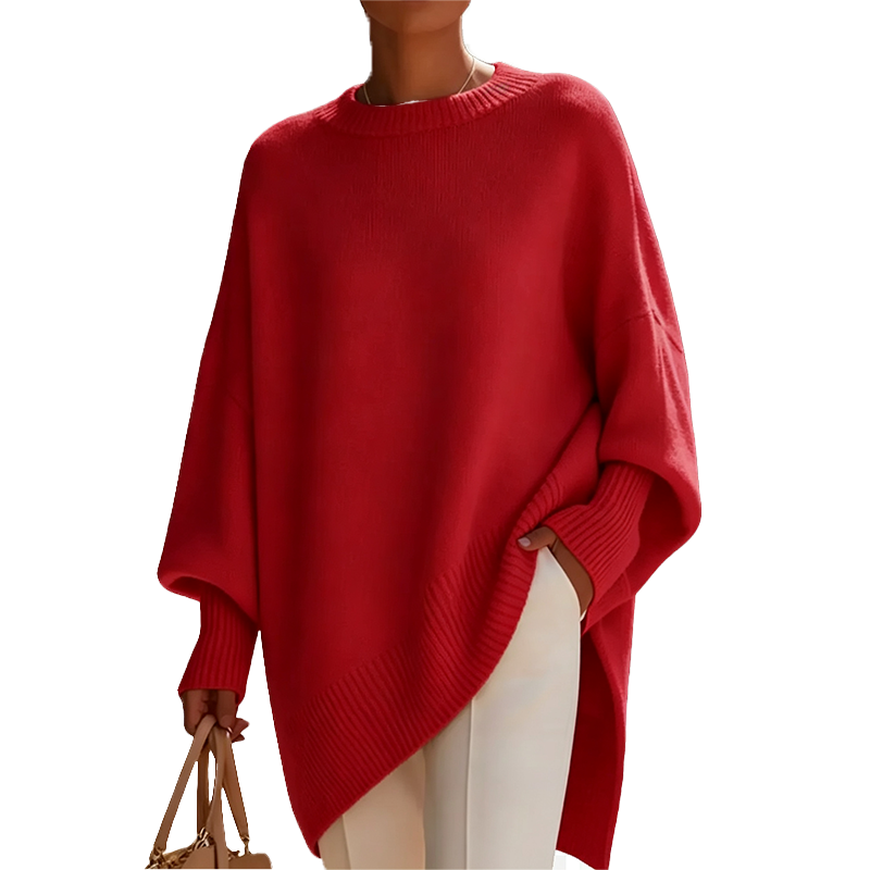 Oversized Knit Poncho Sweater