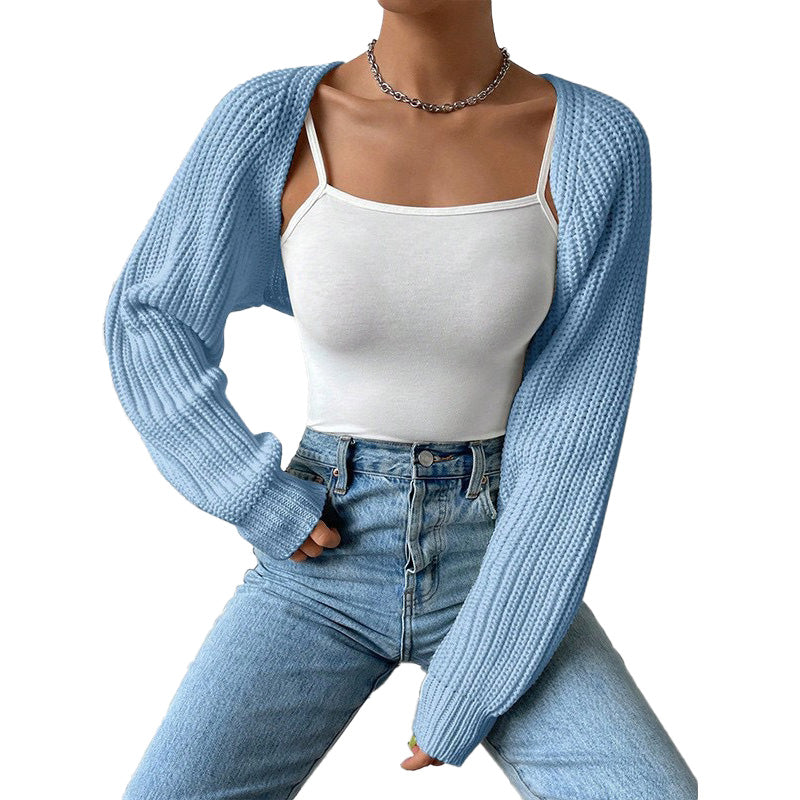 Cropped Chunky Knit Cardigan