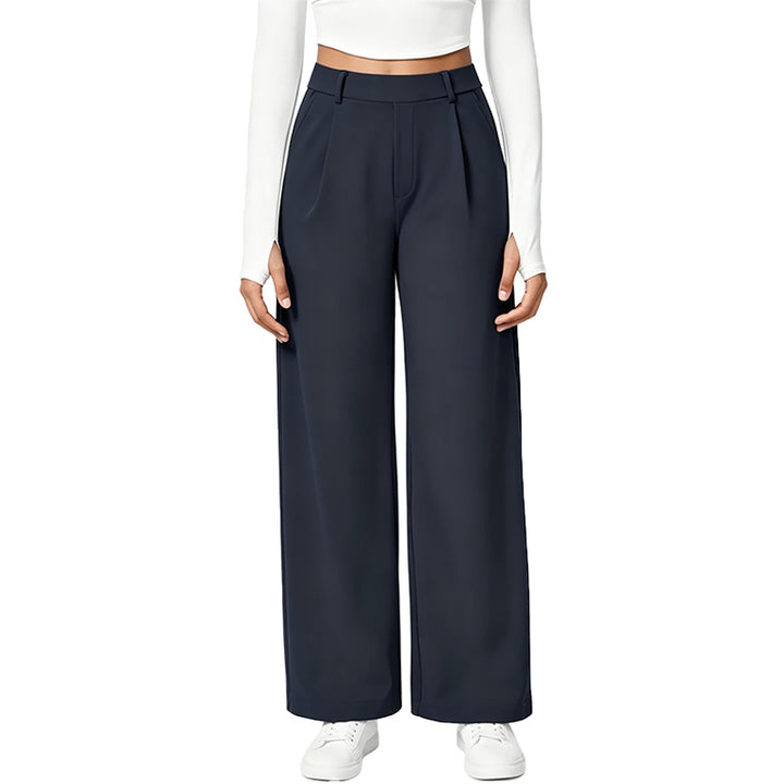 High Rise Wide Leg Tailored Pants