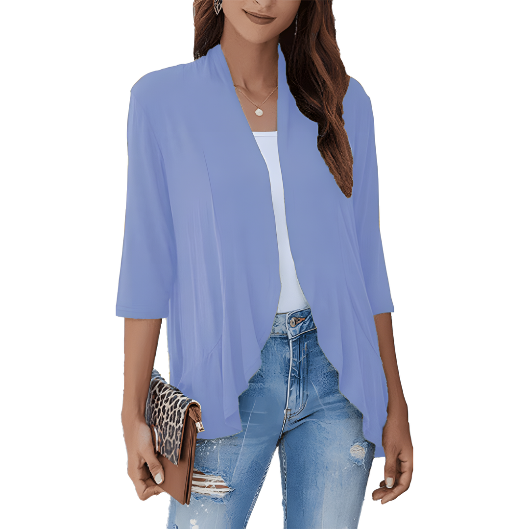 Open Front Ruffle Cardigan