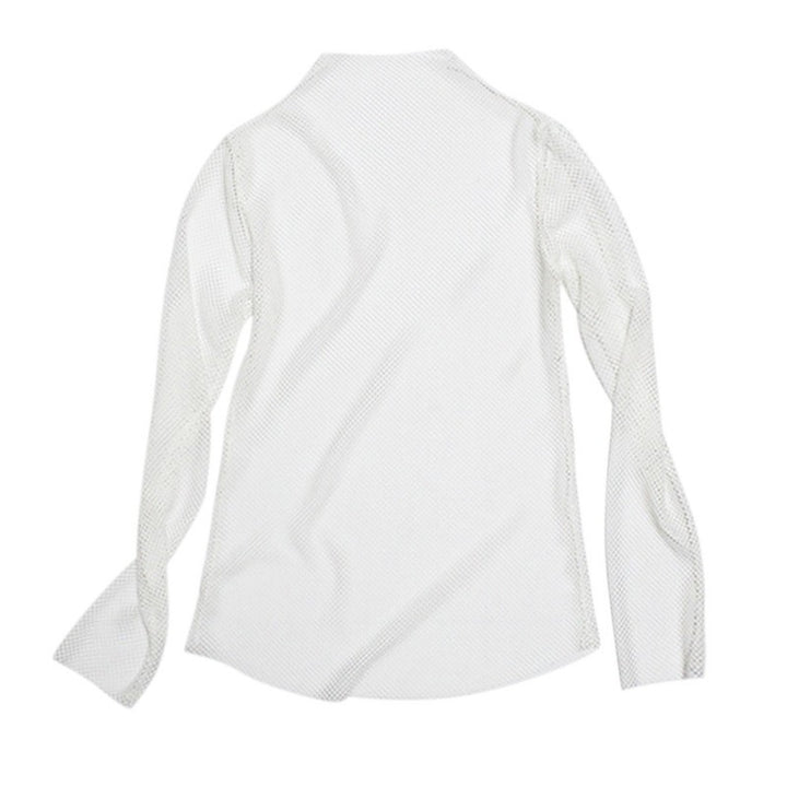 Solid Colour Stand Up Collar Long Sleeve T-Shirt