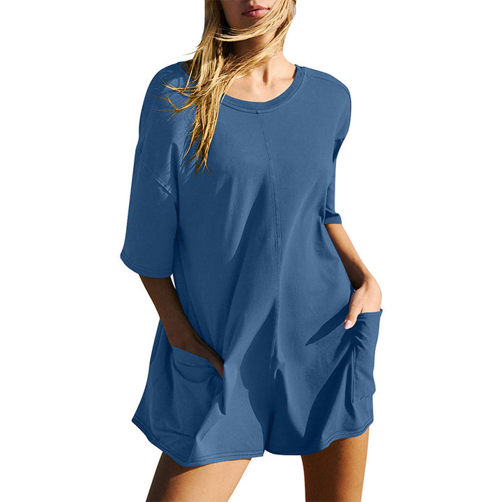 Oversized Short Sleeve Romper